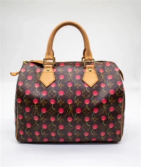 Authentic LOUIS VUITTON Monogram Cherry Speedy 25 Hand 